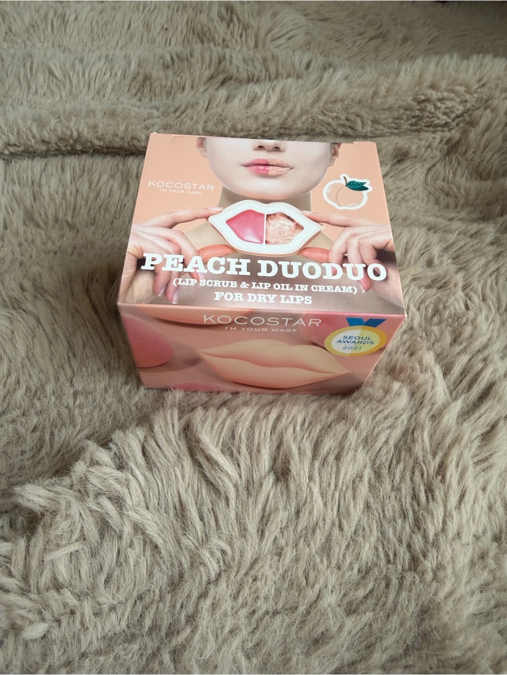 Kocostar Peach Duoduo Lip Scrub & Lip Oil-In Cream - Peach